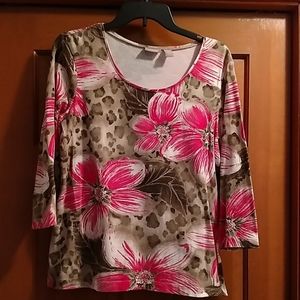 Chico printed 3/4 top